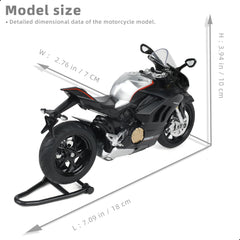 Risopen Ducati V4S 1:12 model – side view shows sculpted lines for collectors.
