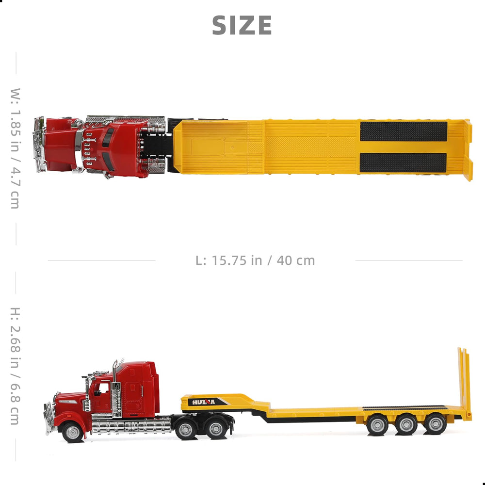 Risopen flatbed trailer detail with realistic hitch and metal finish.