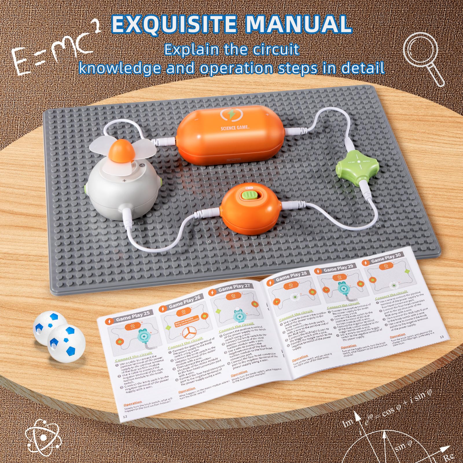 RISUNTOY Circuits Science Kit flying saucer part shows motion and creativity