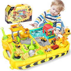 RISUNTOY foldable sandbox case enables mess-free travel sand play.
