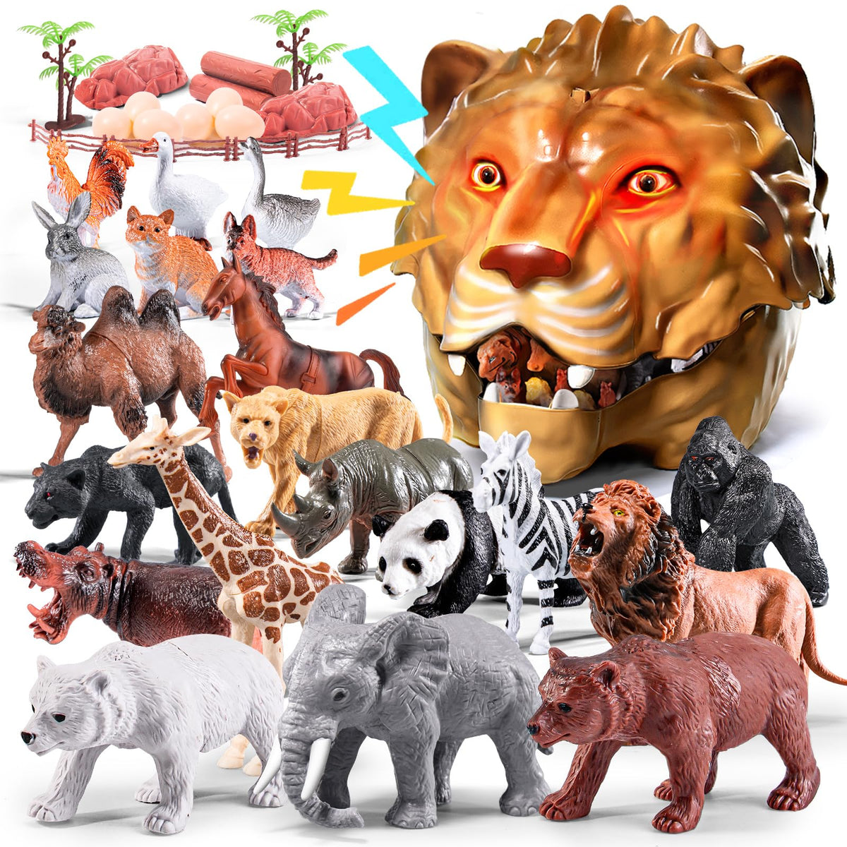 RISUNTOY Safari tiger figurine sparks imaginative jungle adventures.