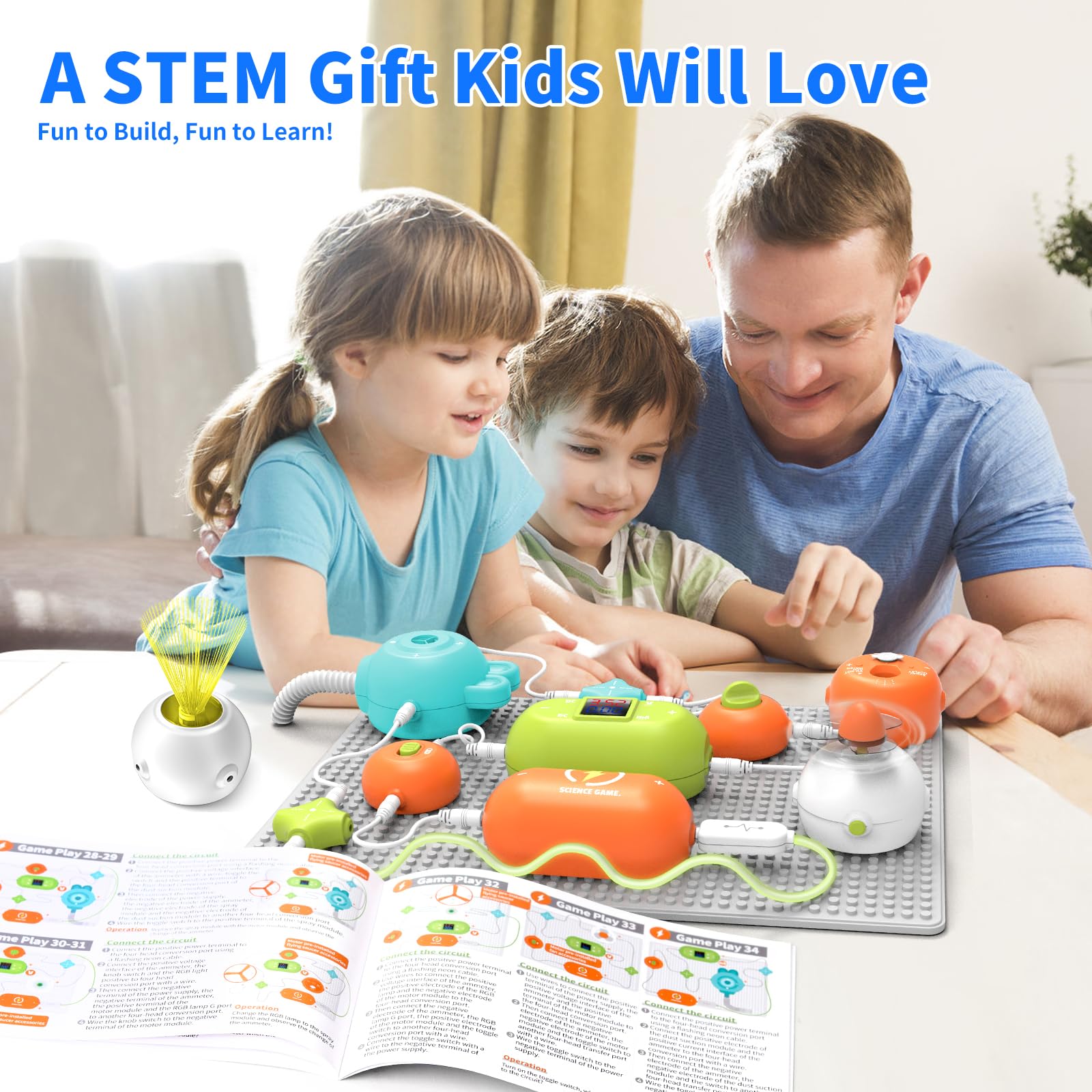 RISUNTOY STEM instruction-cards supplement quick, step-by-step experiments.