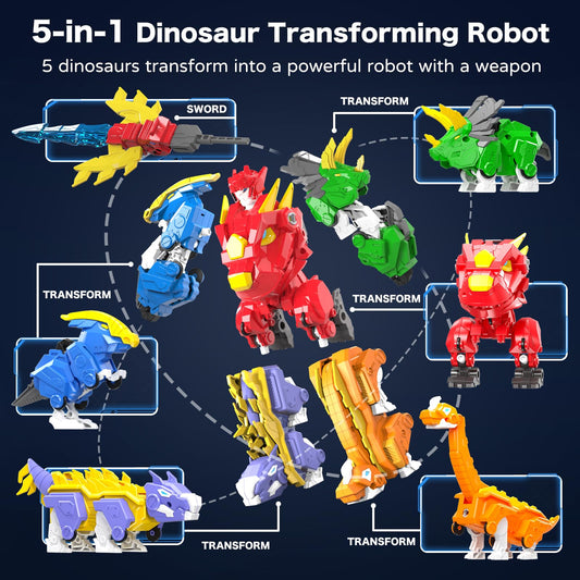 RISUNTOY Triceratops action figure in robot form