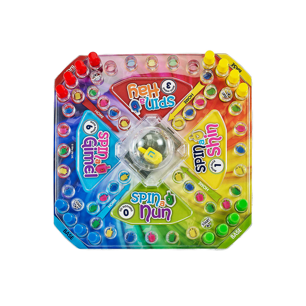 Rite Lite Dreidel Pop and Spin dreidel in yellow ready for action.