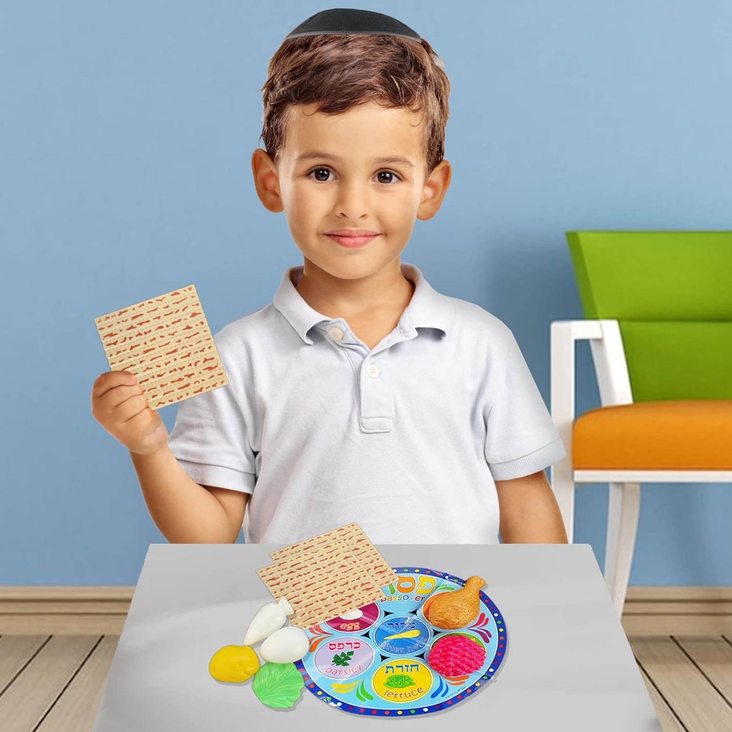Rite Lite square matzahs for kid-friendly Seder play.