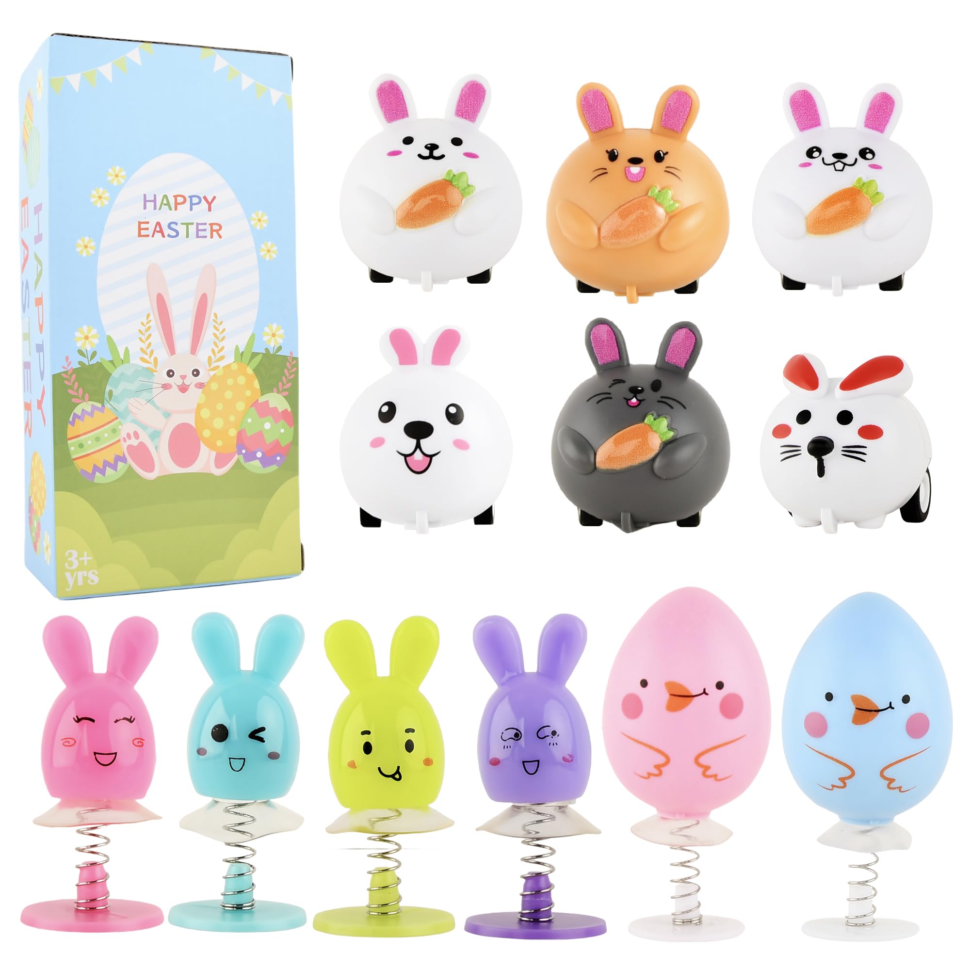 Ritistar pull-back bunny cars set—colorful racing toys for Easter baskets