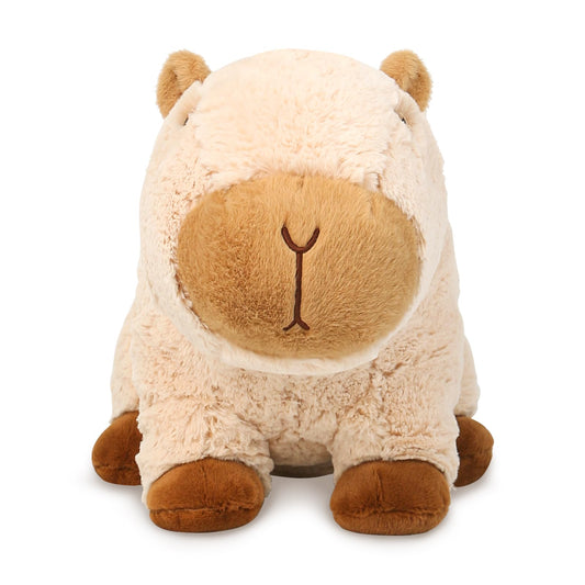 Riuhot Capybara plush 9in face detail, cute eyes and friendly expression.