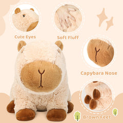 Riuhot Capybara plush 9in packaging, perfect gift-ready presentation.