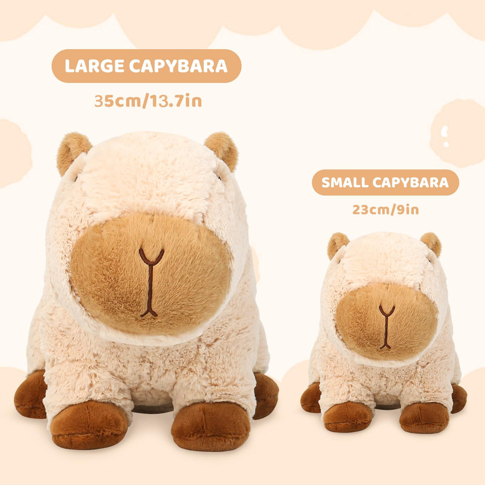 Riuhot Capybara plush 9in stitching detail, sturdy seams for everyday play.