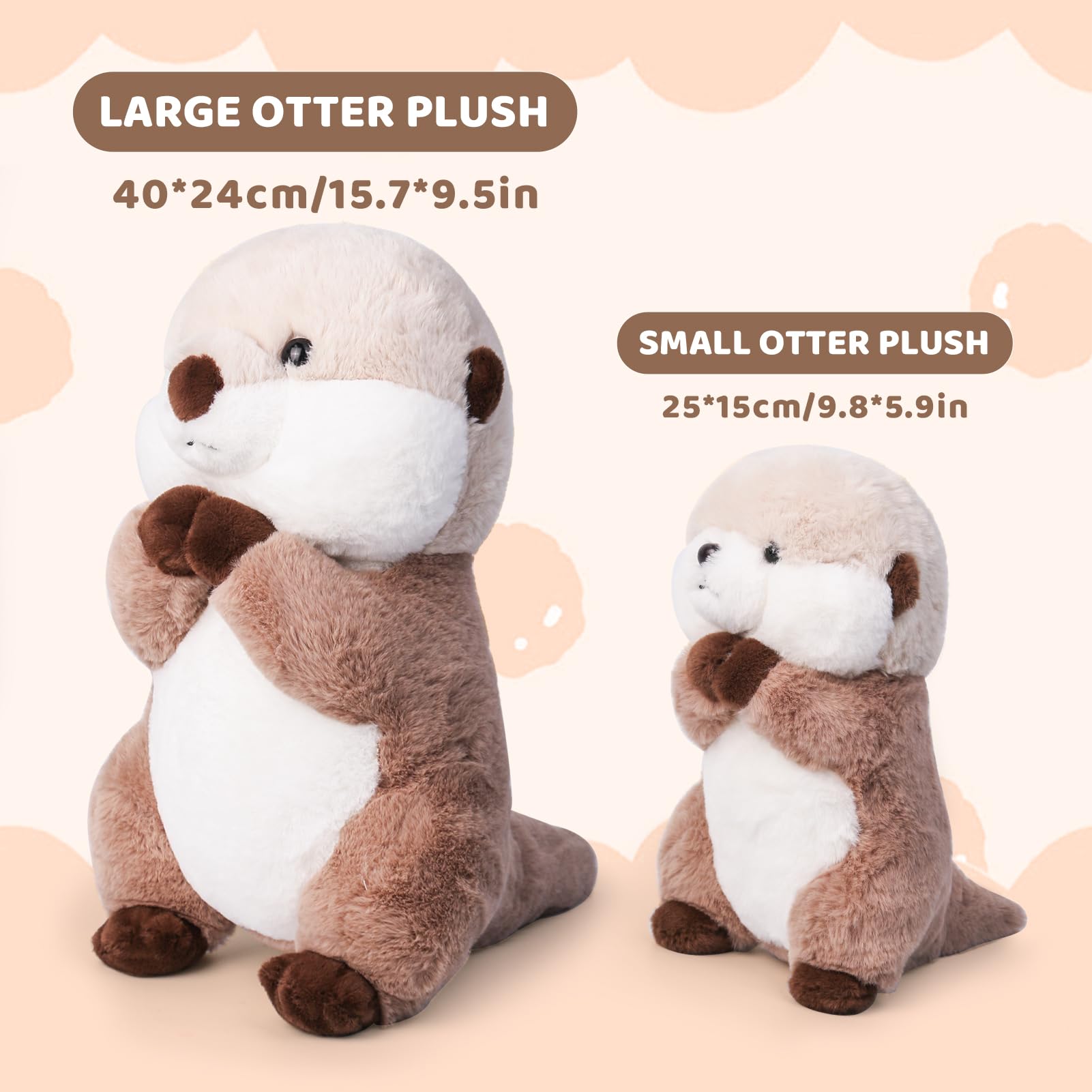 Riuhot otter gift-ready plush displaying ideal charm for birthdays and celebrations