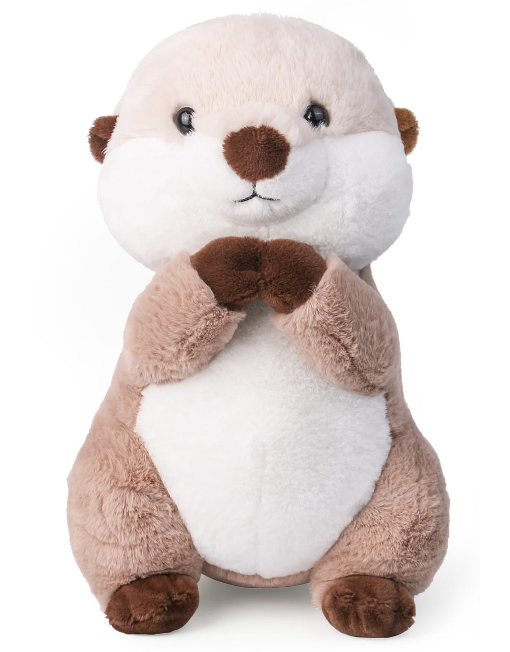 Riuhot otter plush toy face close-up showing soft fur and inviting eyes for cuddling