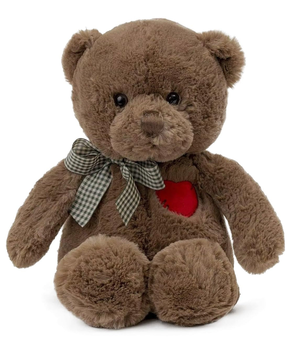 Riuhot teddy bear with heart plush for comforting hugs.