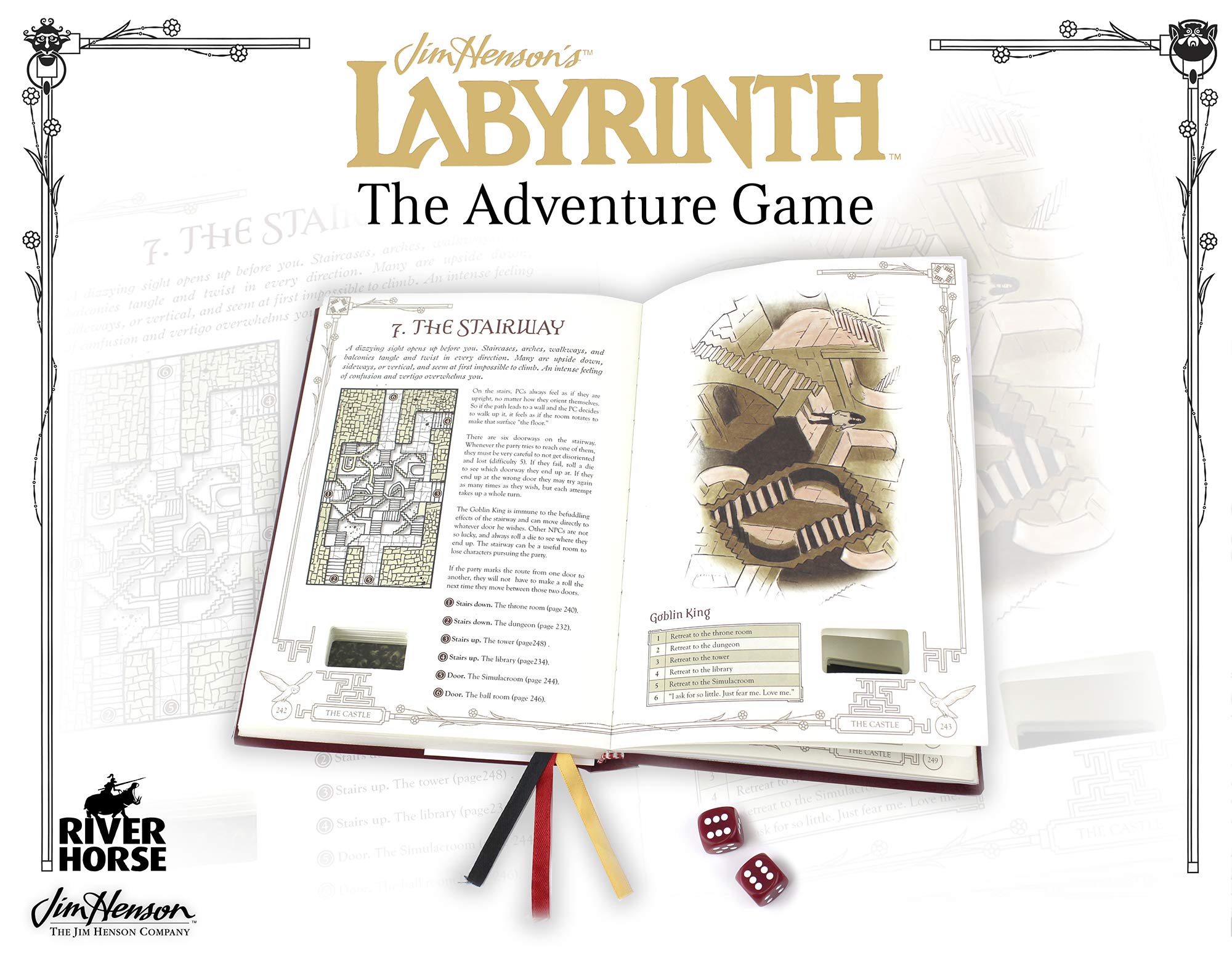 River Horse Labyrinth custom dice texture and faces enable unique gameplay options.