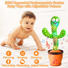 River Mill volume-adjustable cactus toy for gentle sensory exposure