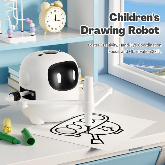 RIVGOT drawing robot cards spread displaying 150 prompts for guided art.