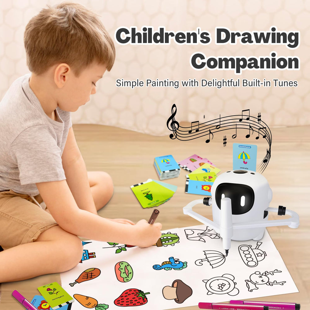 RIVGOT drawing robot kid drawing actively creating with step-by-step guidance.