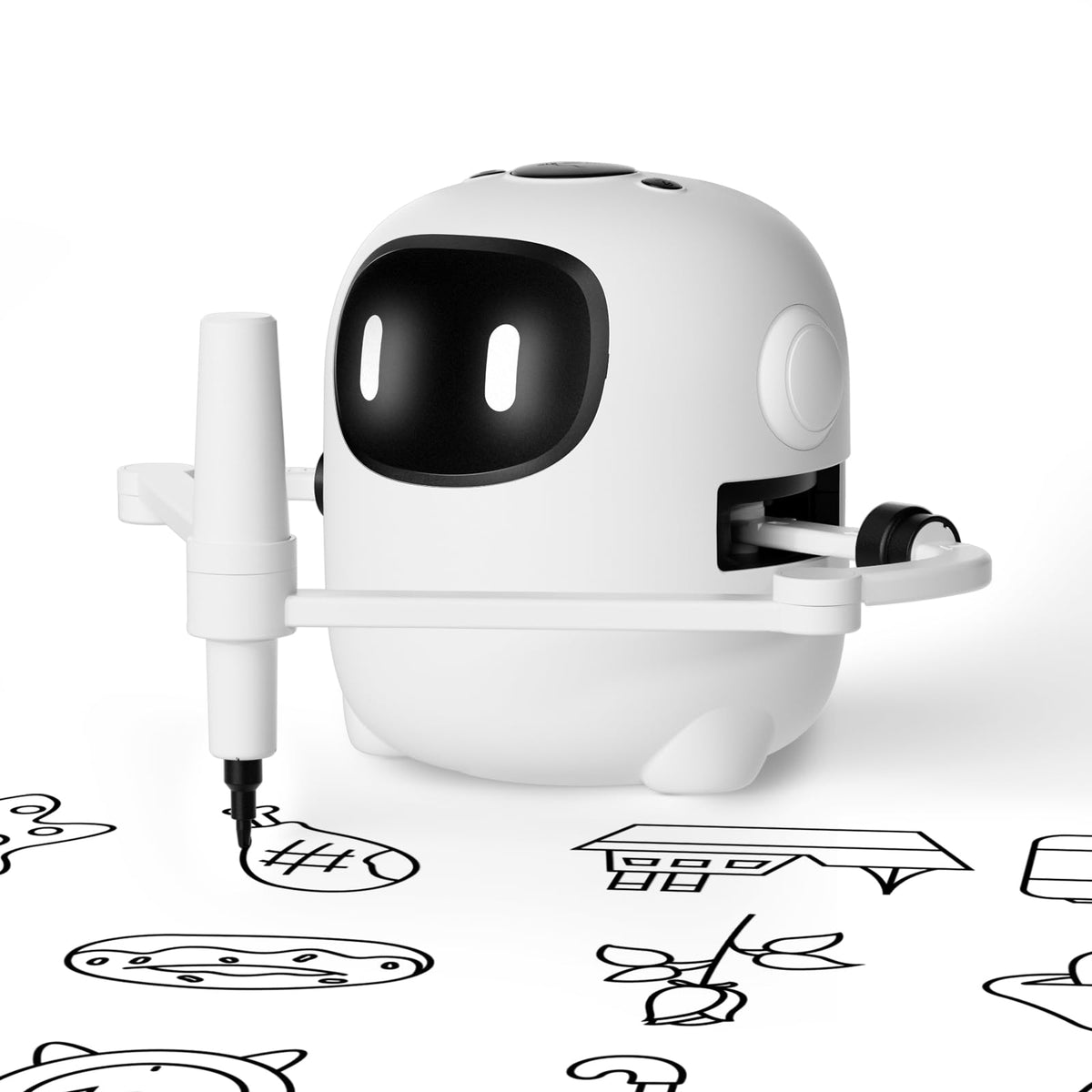 RIVGOT drawing robot setup shows easy assembly for creative learning sessions.