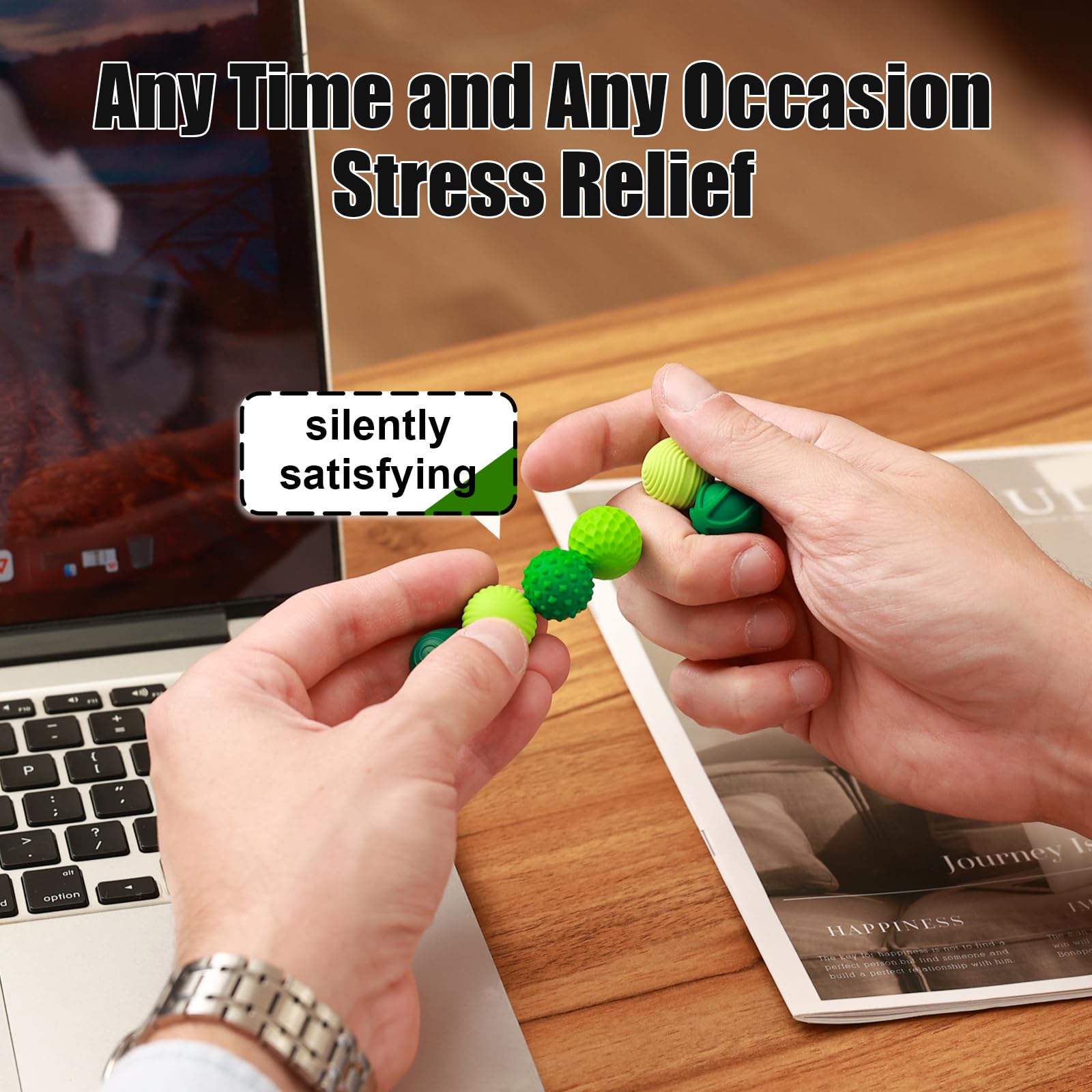 RIVGOT silent fidget balls suitable for quiet office or classroom use