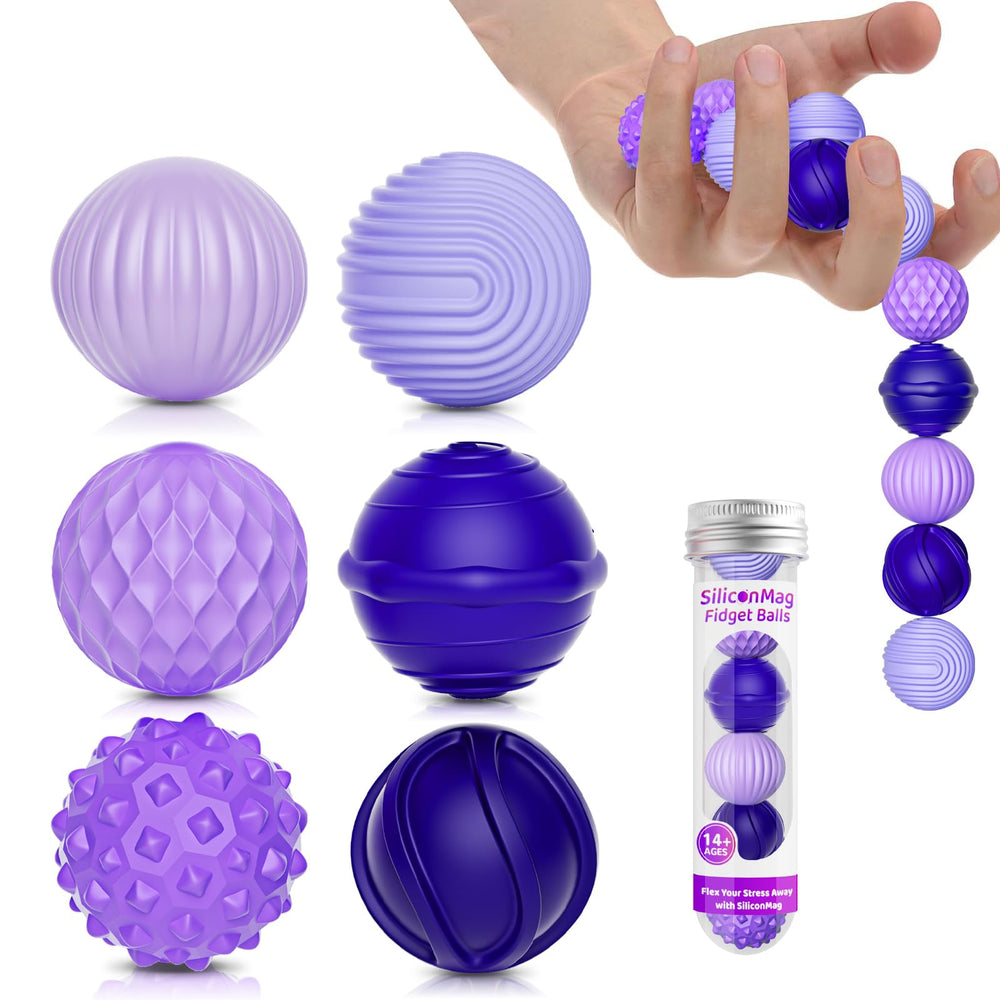 RIVGOT silicone magnetic balls with textured surface for tactile grip and stress relief