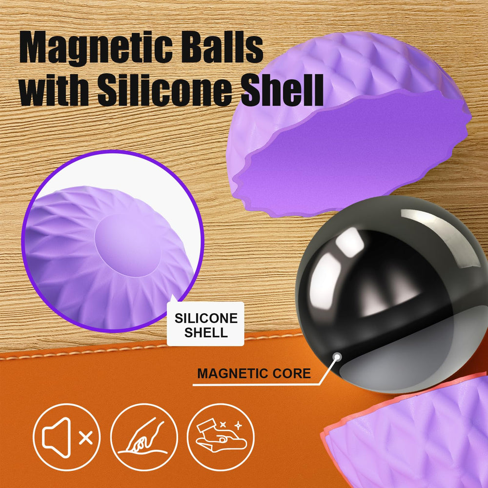 RIVGOT textured silicone magnets in a ball chain for quiet desk fidgeting