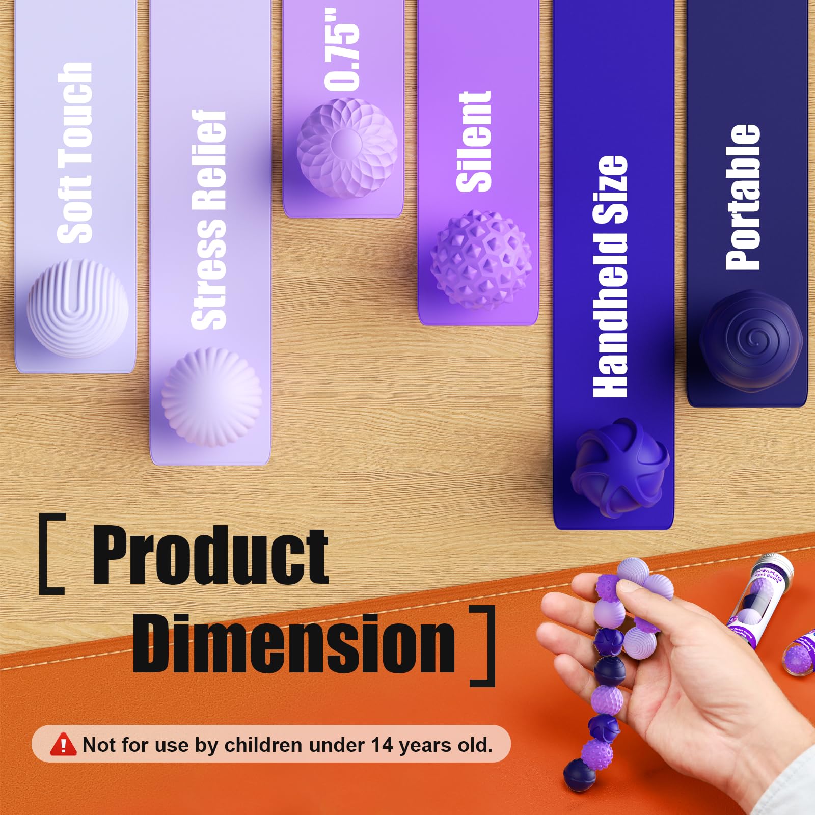 RIVGOT 6-pack stress relief toys fit easily in a backpack or desk