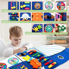 Rivibou sensory wall panel highlighting color and shape learning