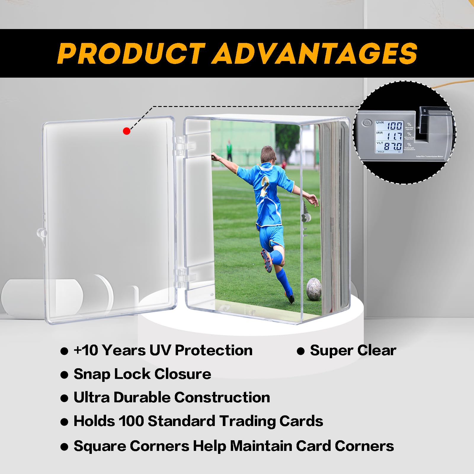 RIXUGIT transparent deck-case enables quick identification of your cards.