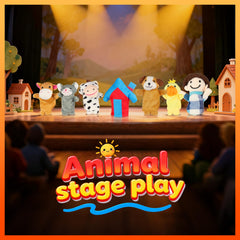 RIY finger puppet cow for farm-themed stories and role play