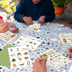 RLCNOT camping bingo game set ideal for parties and gatherings anywhere.