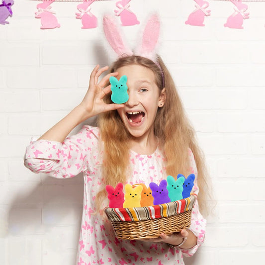RLXGCZ bunny plush set with vibrant colors for lively baskets.