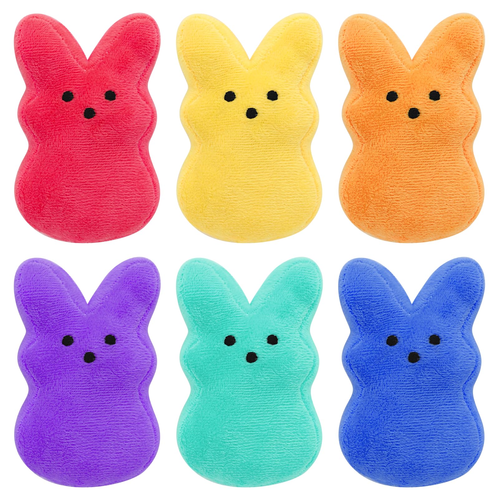 RLXGCZ Easter bunny plush set in bright colors for festive décor.