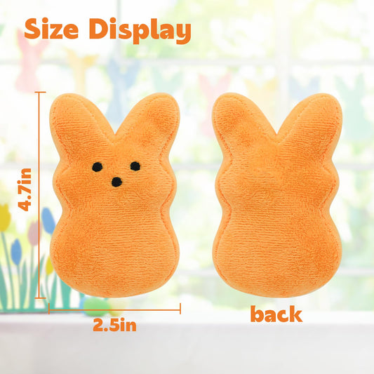 RLXGCZ rainbow-colored bunny plush ready to brighten Easter baskets.