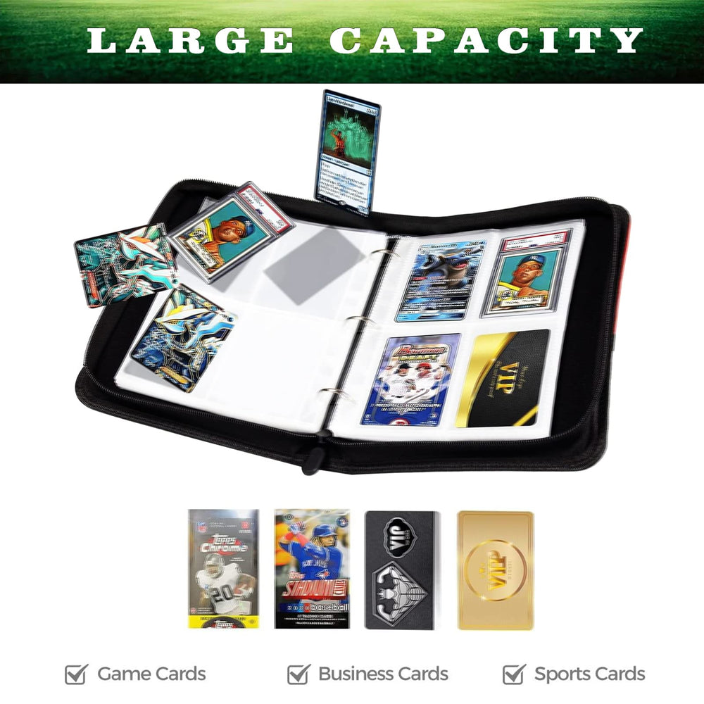 Rmannke waterproof PU leather exterior protects cards during transport