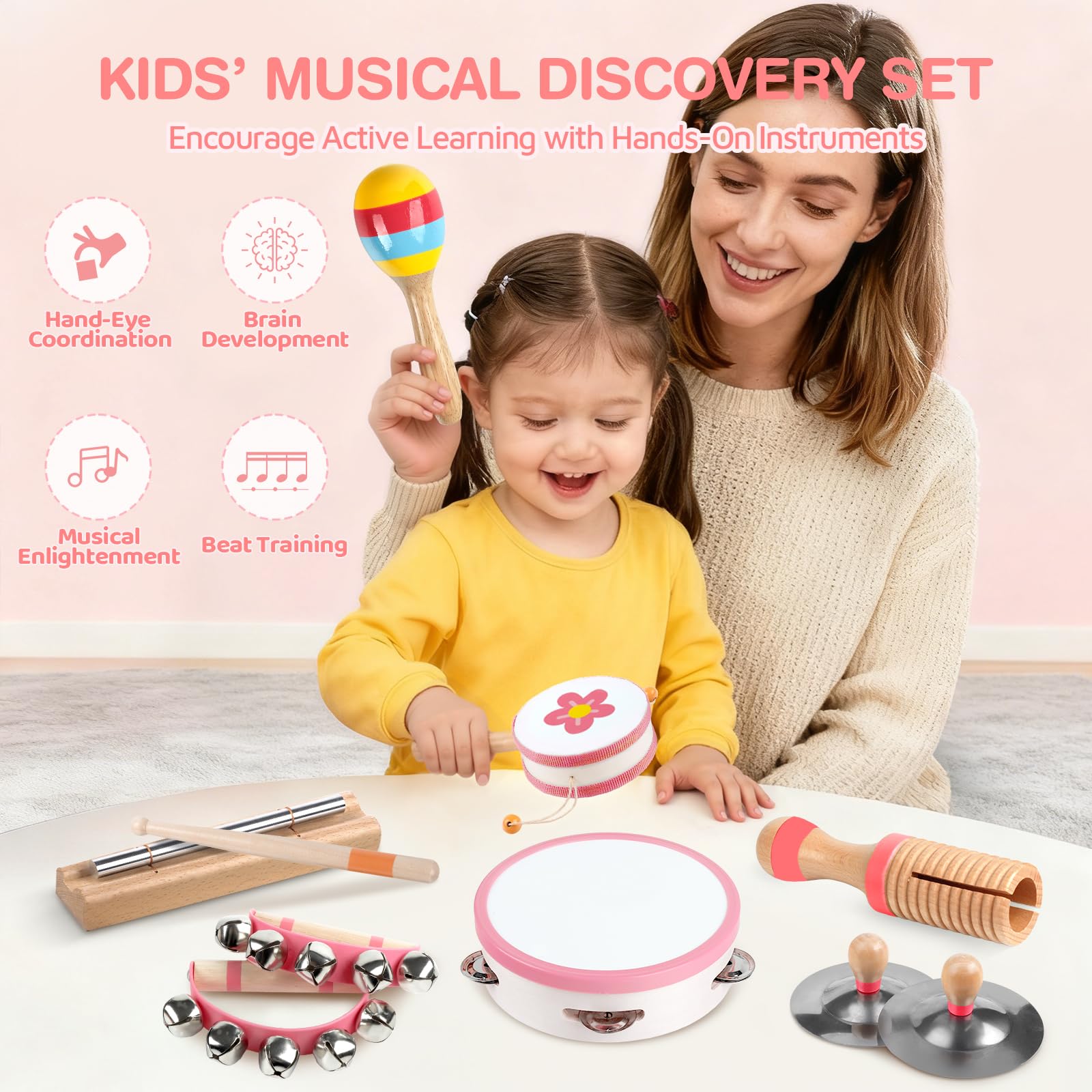 Rmischolar hand drum adds a tactile beat for early musical exploration.