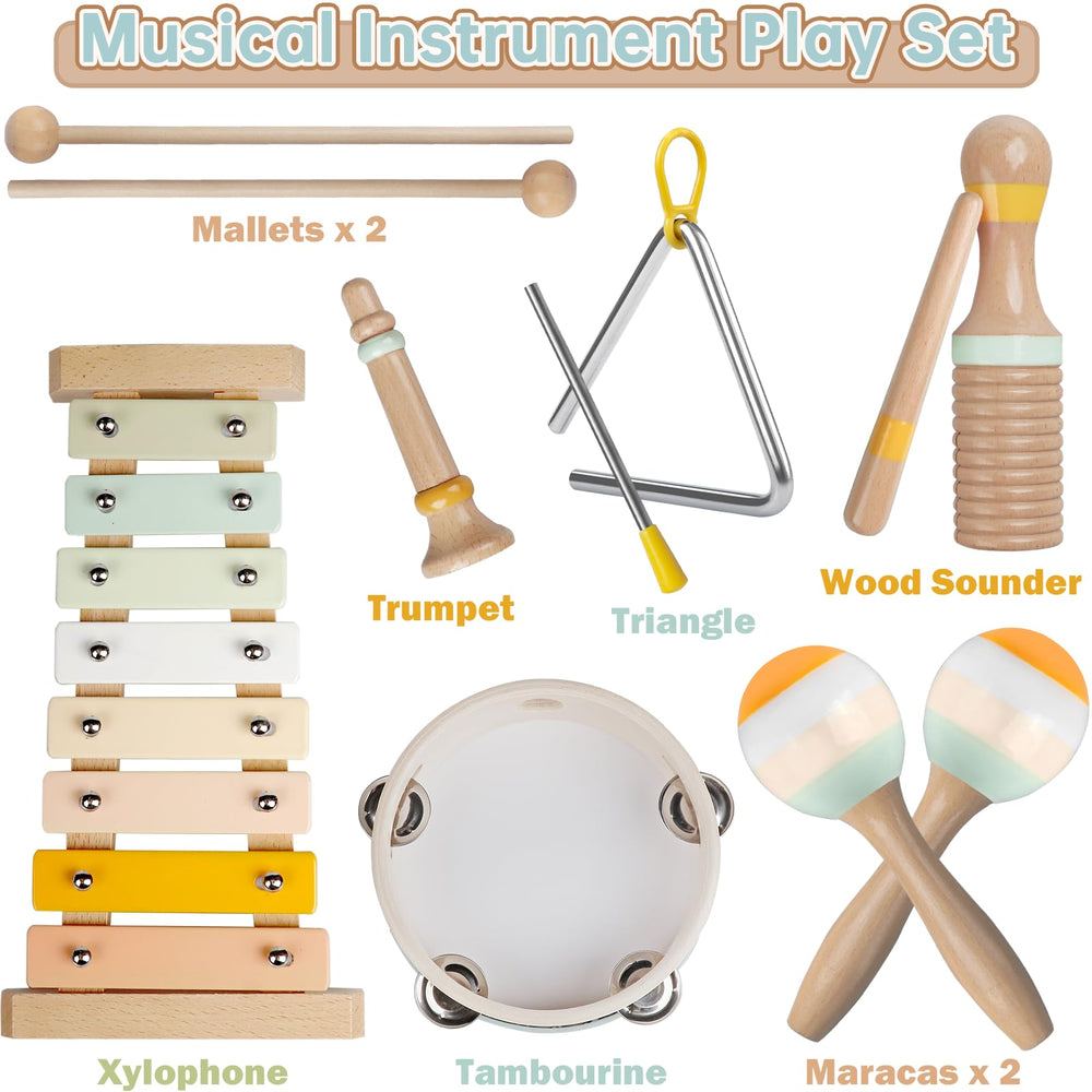 Rmischolar baby musical instruments: neutral colors fit boho nurseries and stylish play spaces.