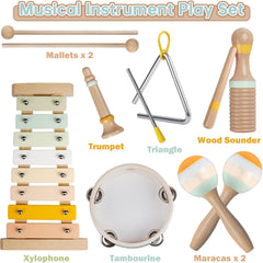 Rmischolar baby musical instruments: neutral colors fit boho nurseries and stylish play spaces.