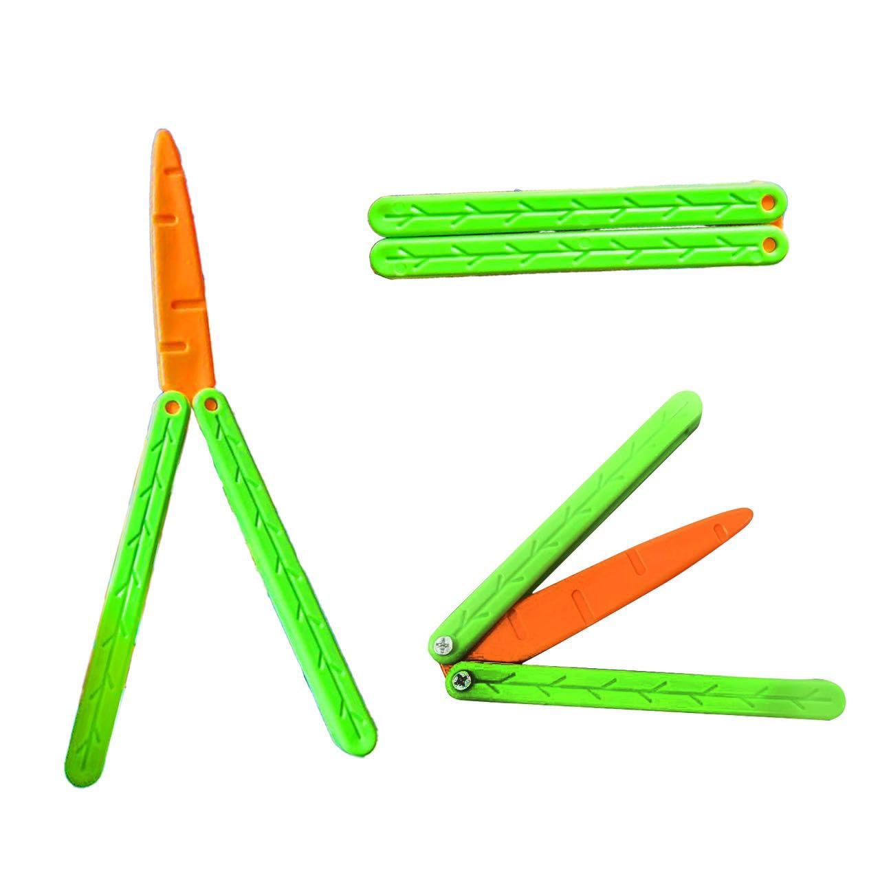 RMISODO carrot butterfly knife green detail vibrant 3D texture