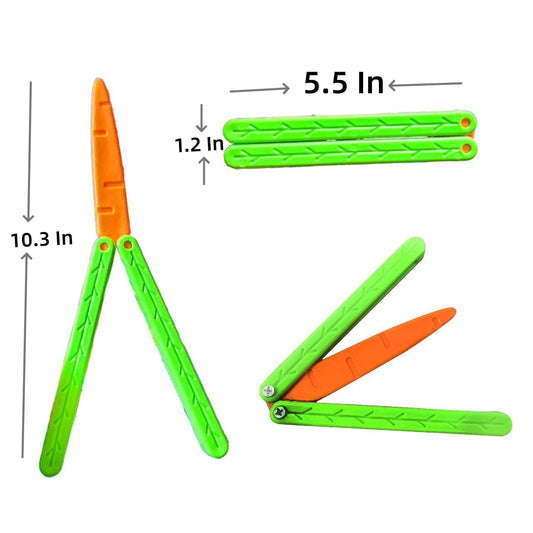 RMISODO carrot butterfly knife green small compact desk focus