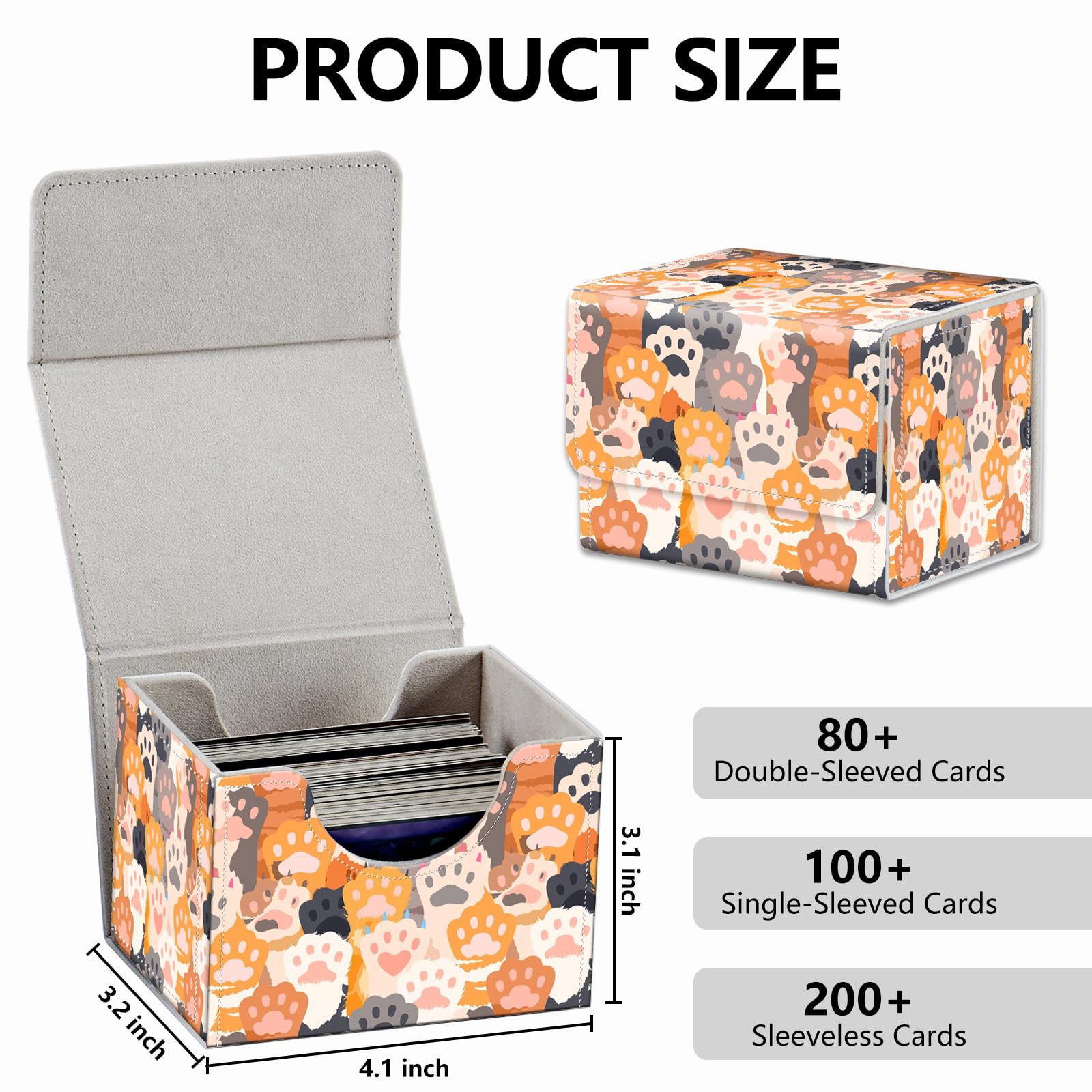 RMJKXQZG deck box features side-load notches for quick card access during games.