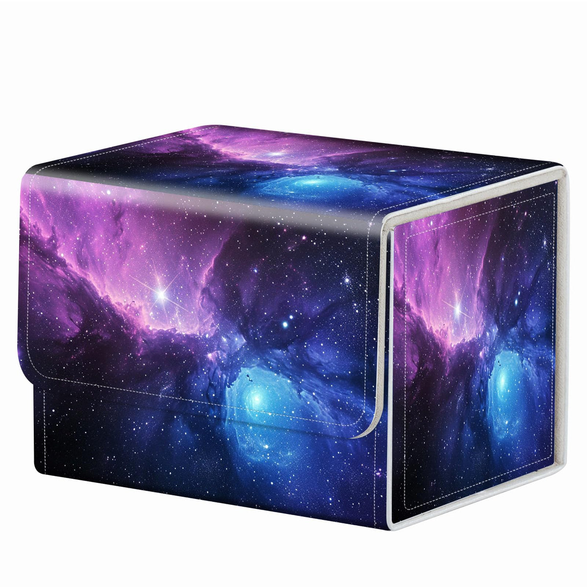 RMJKXQZG strong magnet card box front view with durable PU leather