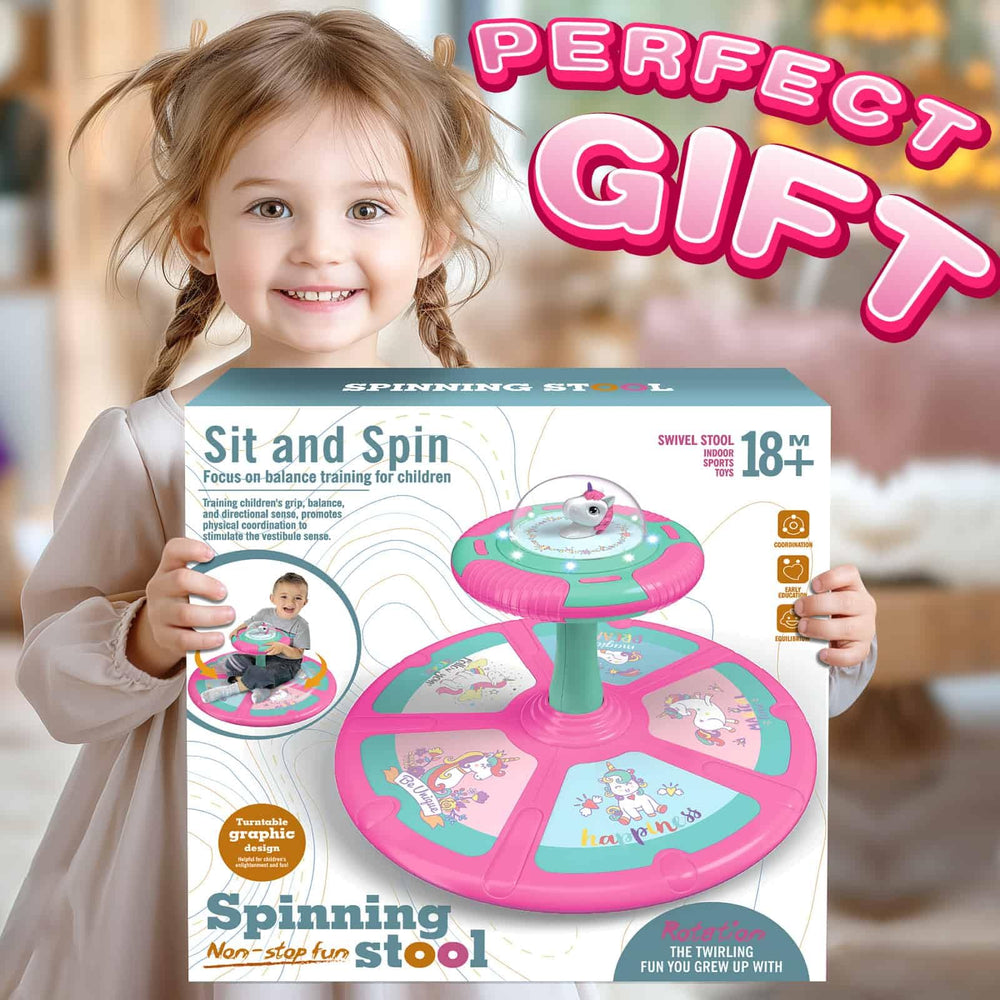 RMOKA Unicorn Sit and Spin Toy gift-ready packaging makes gifting easy.