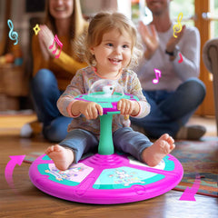 RMOKA Unicorn Sit and Spin Toy safe-rounded-edges ensure gentle boundaries during spins.