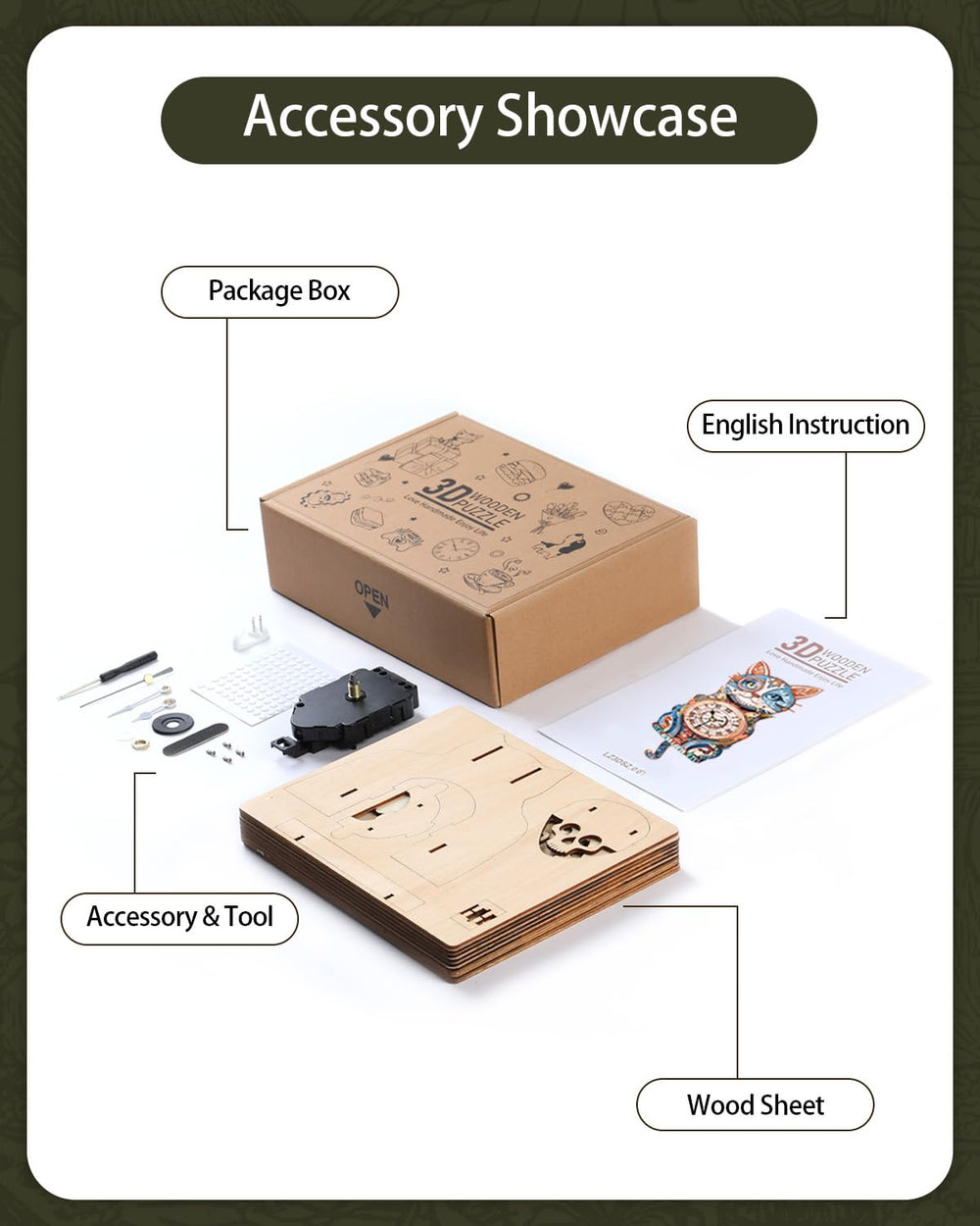 Rnfinewow adult puzzle assembly kit designed for focused, enjoyable building