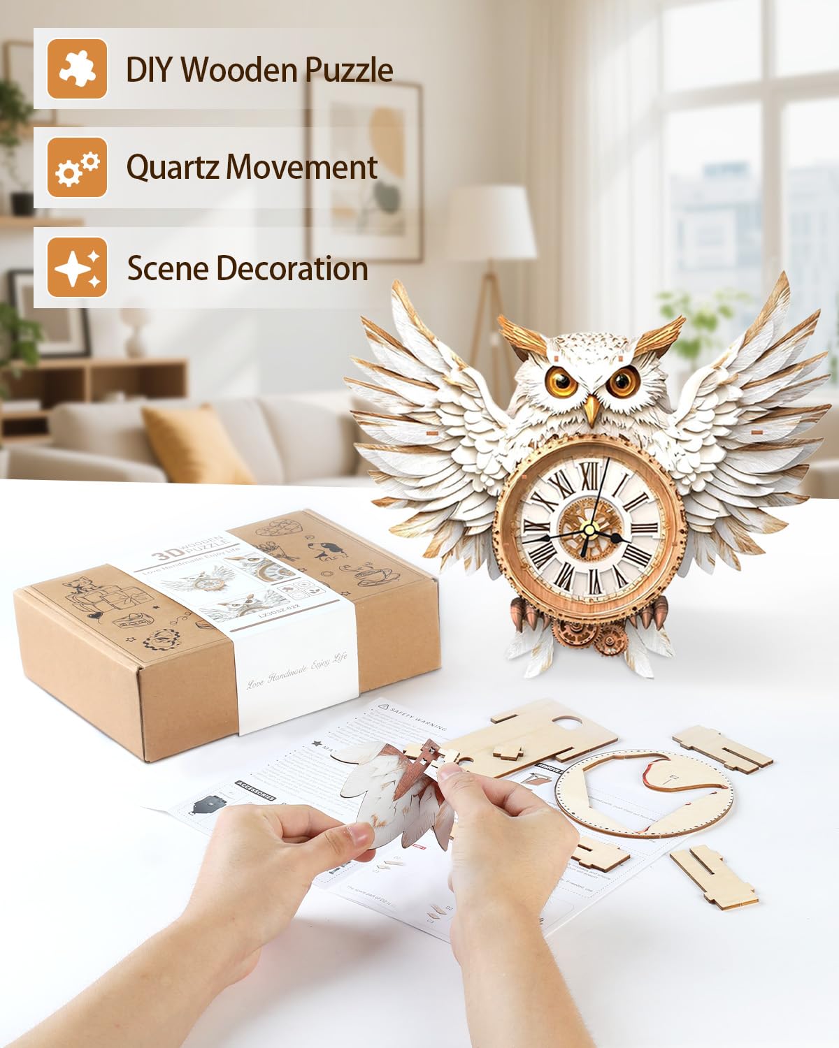Rnfinewow clear assembly instructions for beginners assembling the clock puzzle