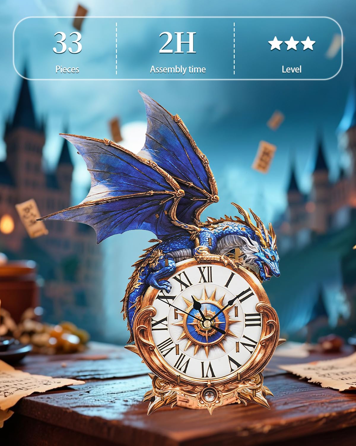 Rnfinewow gift-ready puzzle clock for holidays and birthdays