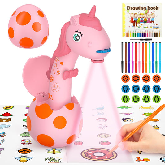 RNGODO Unicorn Drawing Projector product shot highlighting portable, kid-friendly design.