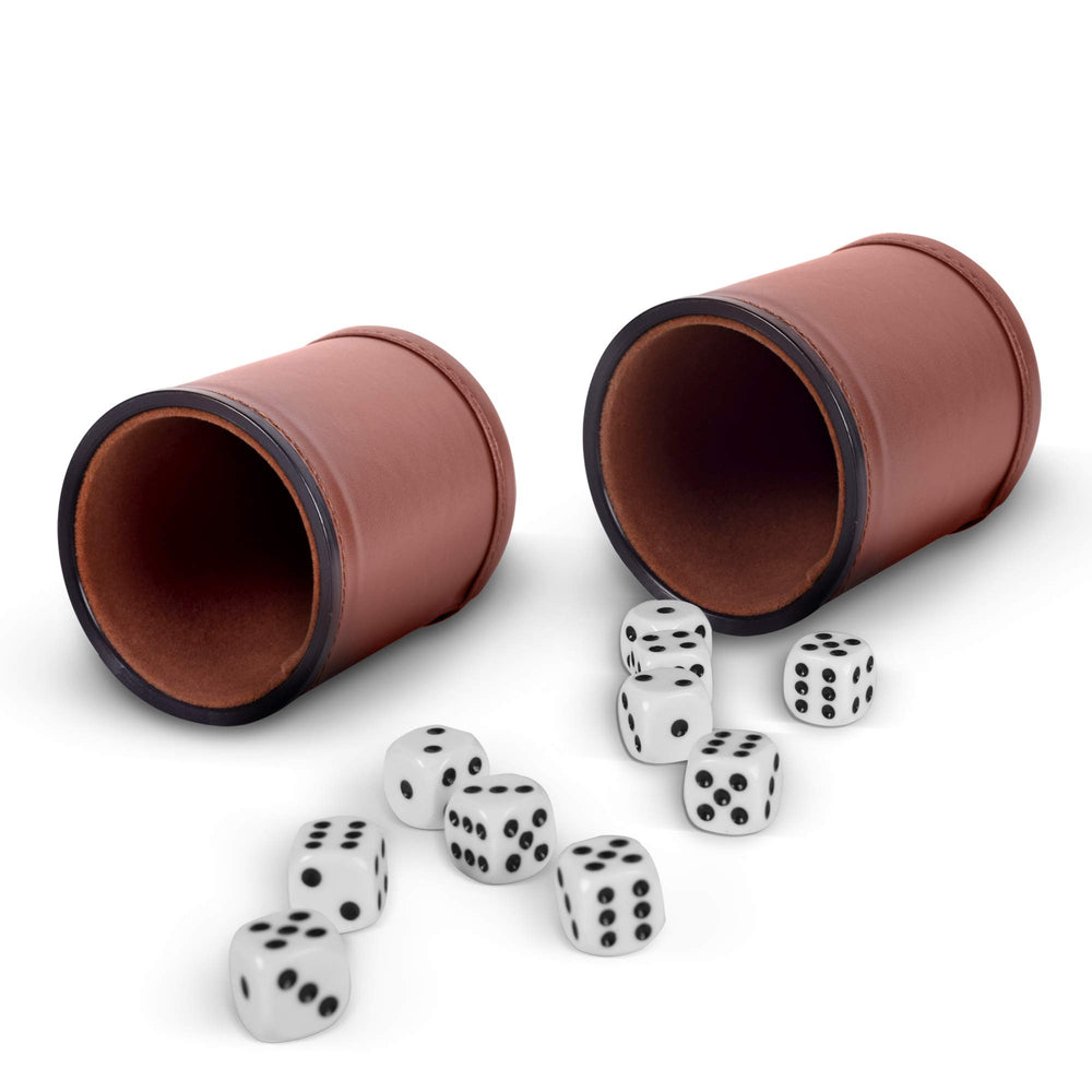 RNK Gaming velvet-lined dice cup close-up showing soft interior and premium craft.