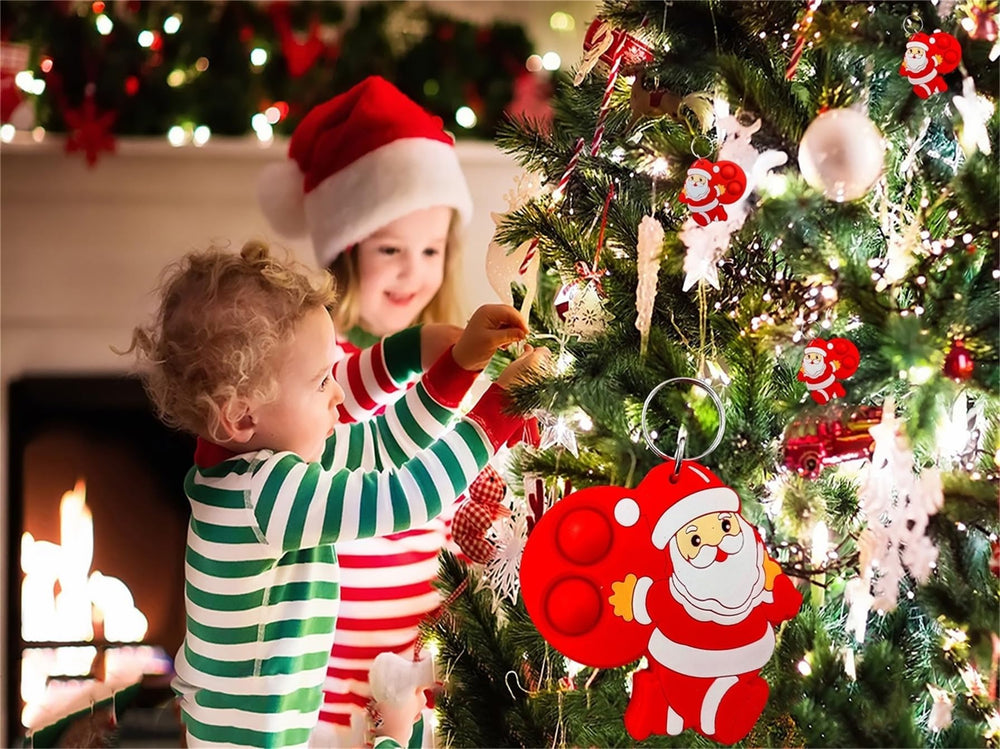 Roaqua classroom prize Santa pop fidget set for group activities.
