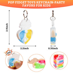 Roaqua silicone heart fidget toy with random colors for daily play