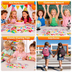 Roaqua variety colors heart keychains suited for kids events